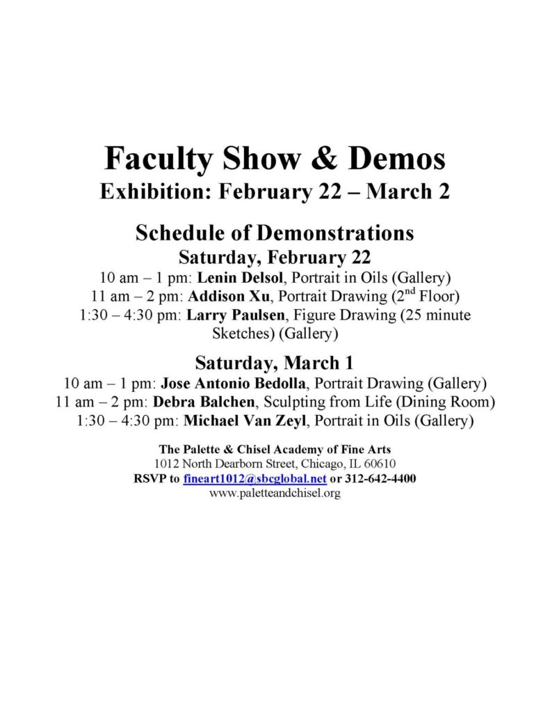 Faculty Show 2025 flier text